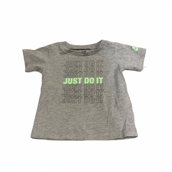 NIKE Gray Logo Short Sleeve T-shirt 18 months - Picture 3 of 4